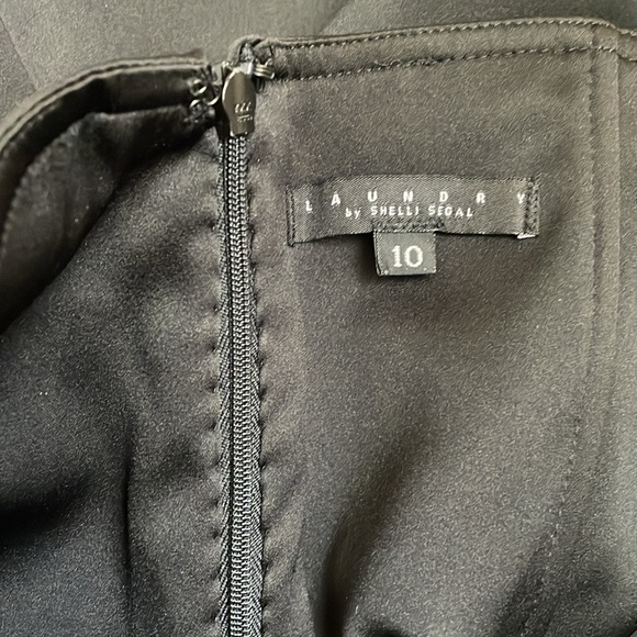 LAUNDRY by Shelli Segal black satin strapless dress, size 10 - Picture 4 of 4